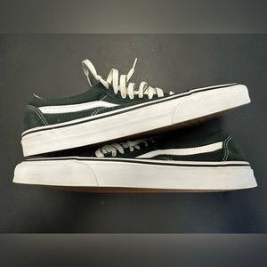 Men's VANS Old Skool Green Skateboard Shoes Size 13 VERY GOOD CONDITION ✌🏼